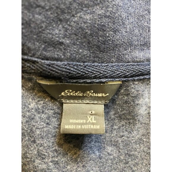 Eddie Baurer 1/4 Zip Camp Fleece Pullover Midnight Heather Size XL - Picture 3 of 4
